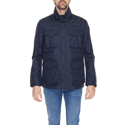 Blauer Blaue Polyamidjacke