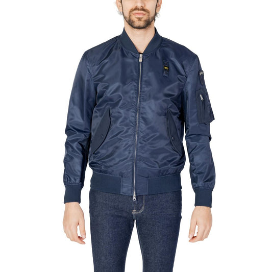 Blauer Blaue Polyamidjacke