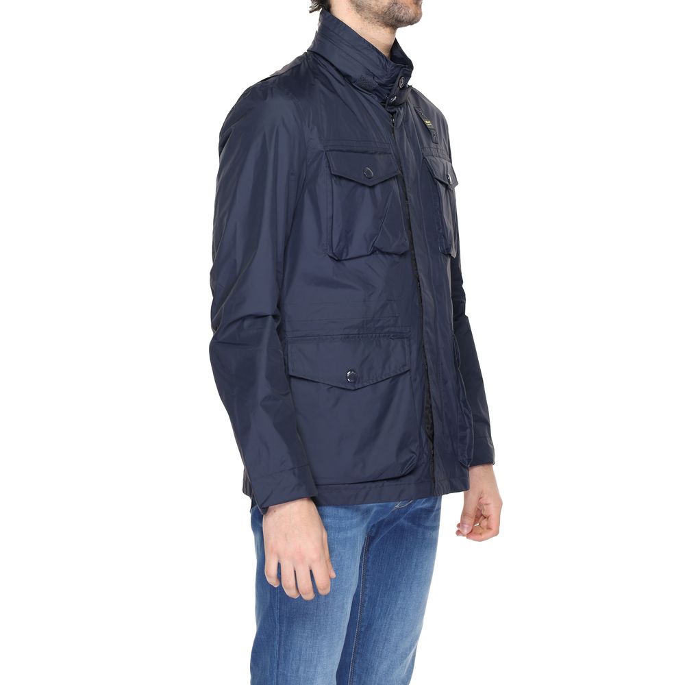 Blauer Blaue Polyamidjacke