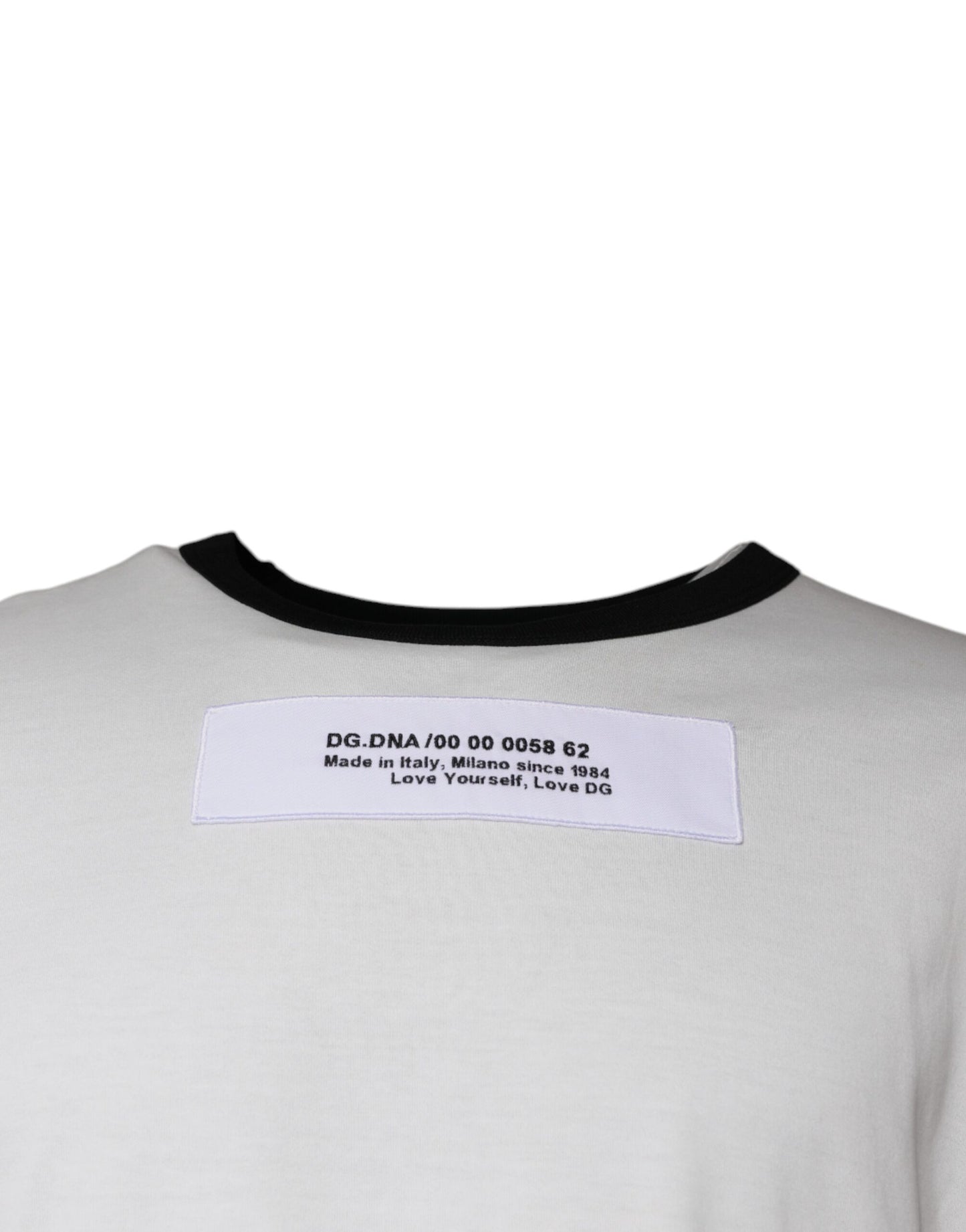 Dolce & Gabbana White Camouflage Cotton Round Neck T-shirt