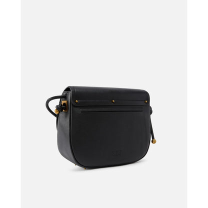 PINKO Black Leather Women Crossbody Bag