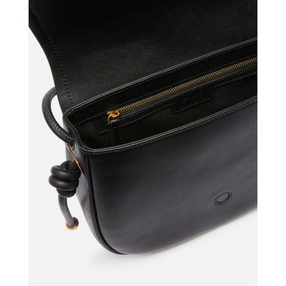 PINKO Black Leather Women Crossbody Bag