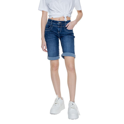 Street One Blue Cotton Short