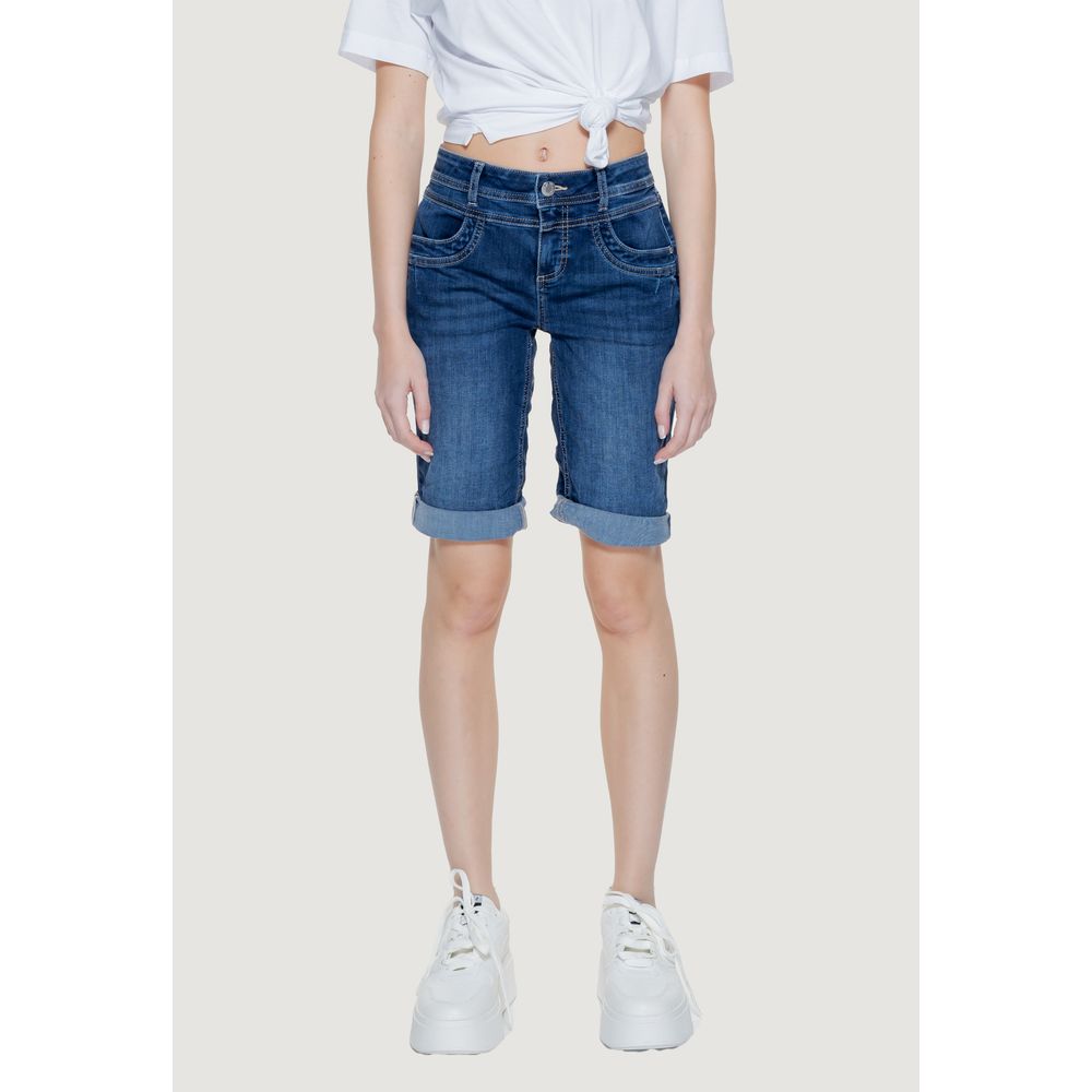 Street One Blaue Baumwollshorts