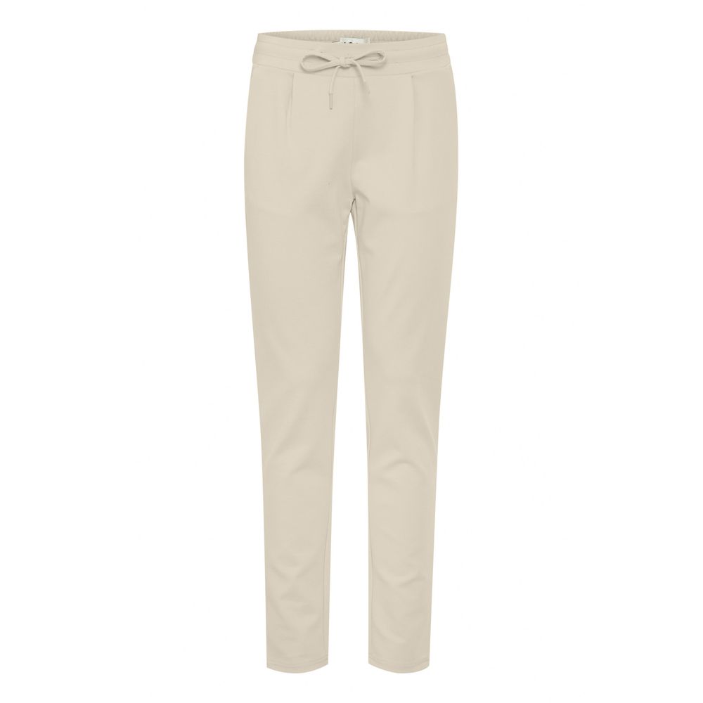 ICHI Beige Polyester Jeans &amp; Hose