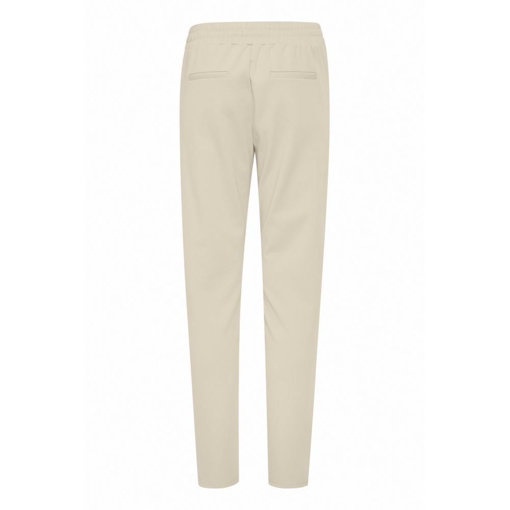 ICHI Beige Polyester Jeans &amp; Hose