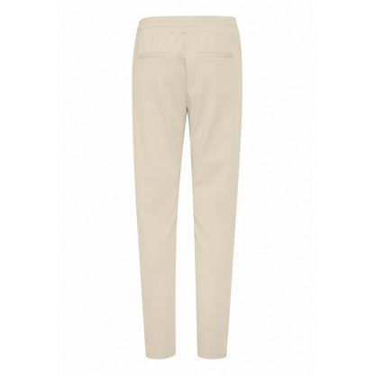 ICHI Beige Polyester Jeans &amp; Hose