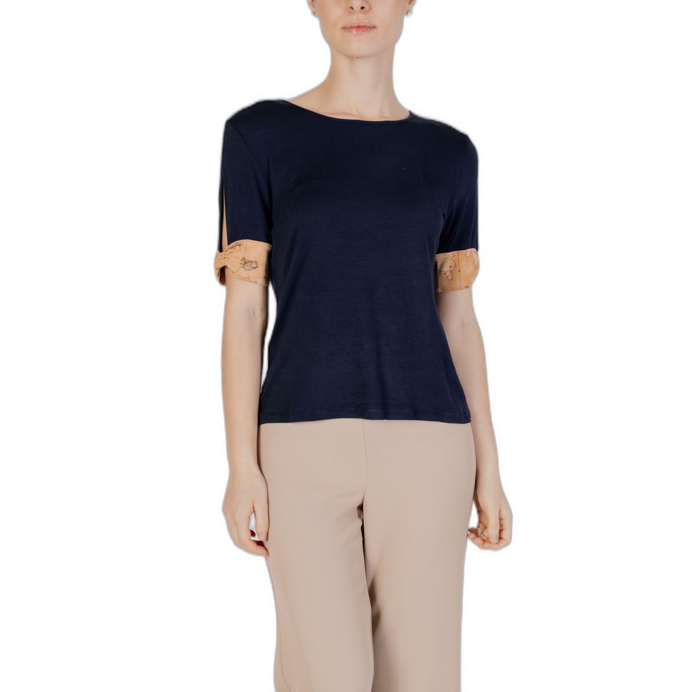 Alviero Martini Prima Classe blaue Viskose-Tops und T-Shirt