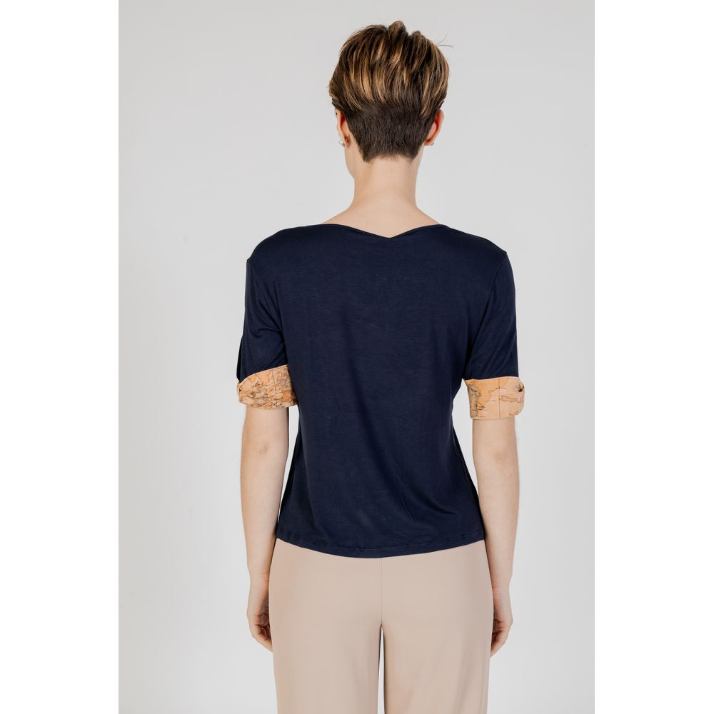 Alviero Martini Prima Classe blaue Viskose-Tops und T-Shirt