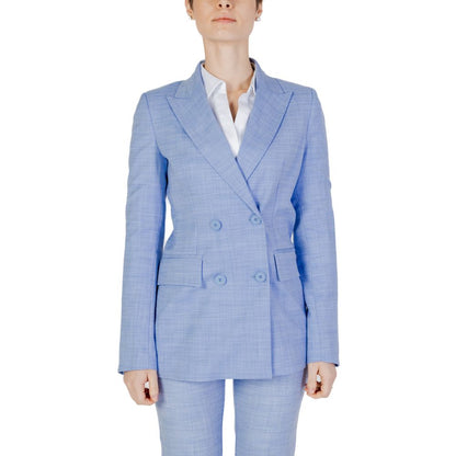 Sandro Ferrone Blue Viscose Suits & Blazer