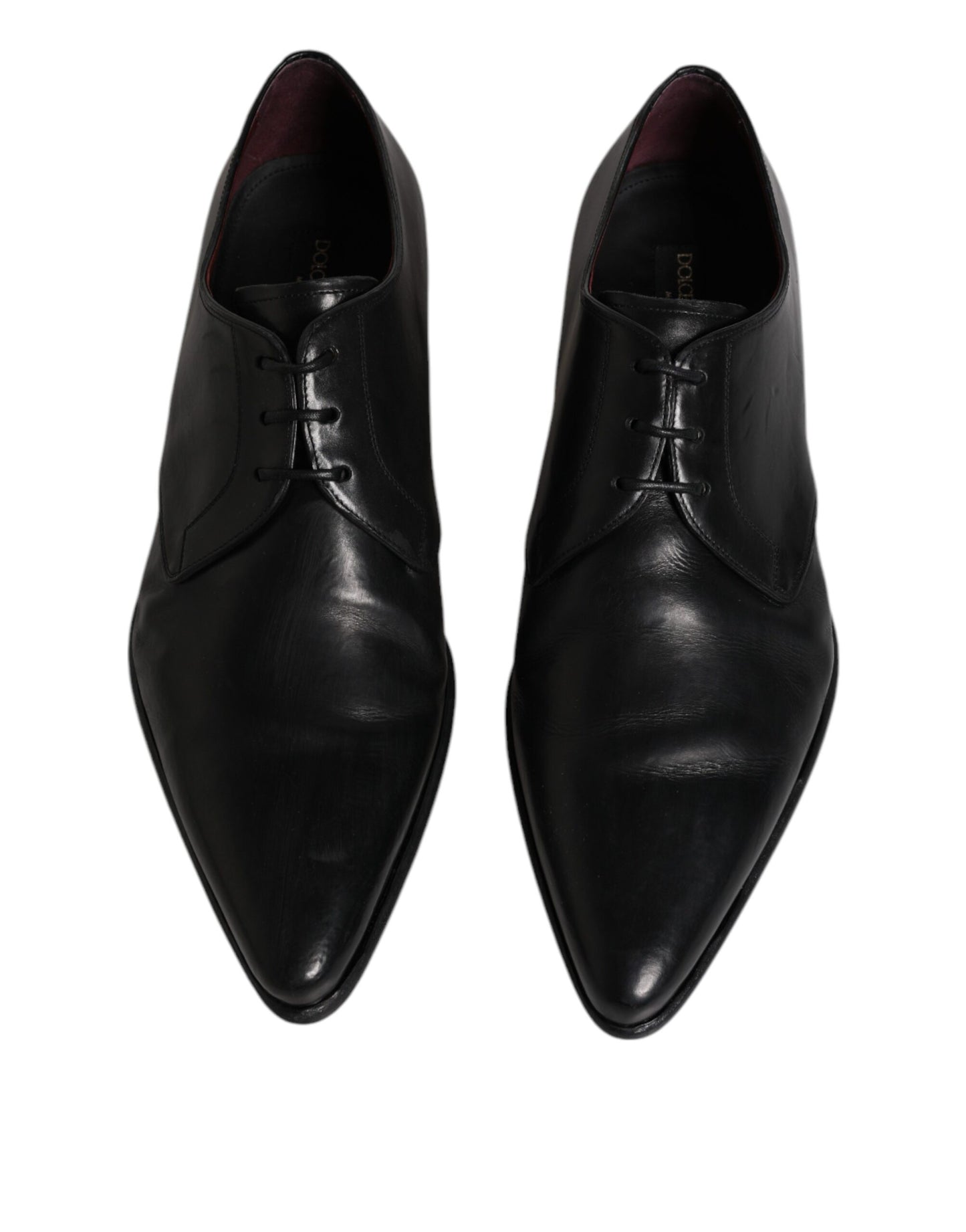 Dolce &amp; Gabbana – Derby-Schuhe aus schwarzem Leder für Herren