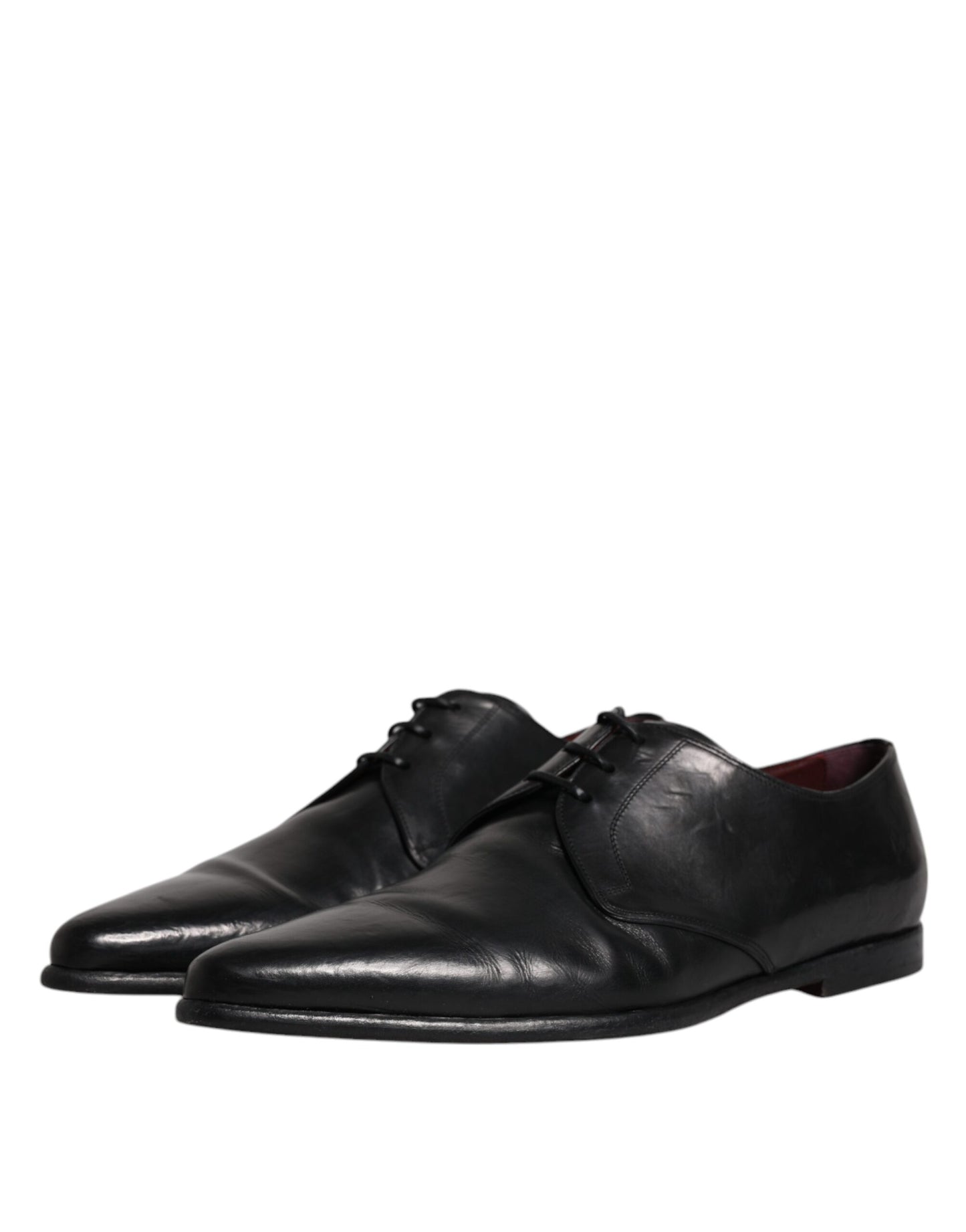 Dolce &amp; Gabbana – Derby-Schuhe aus schwarzem Leder für Herren