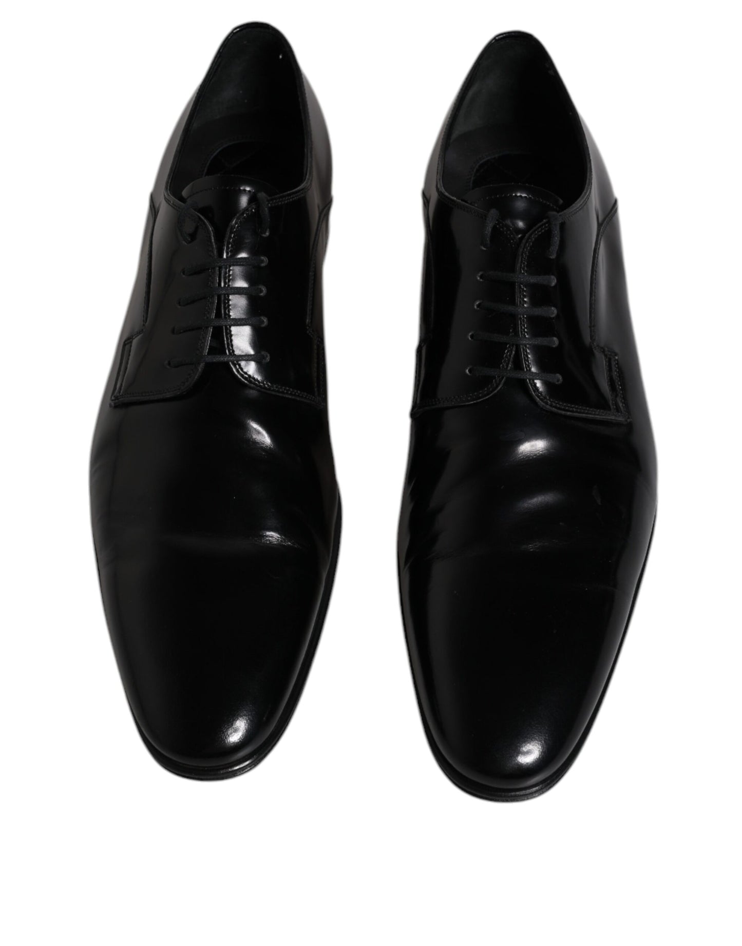 Dolce &amp; Gabbana – Schwarze Derby-Schuhe aus Leder zum Schnüren