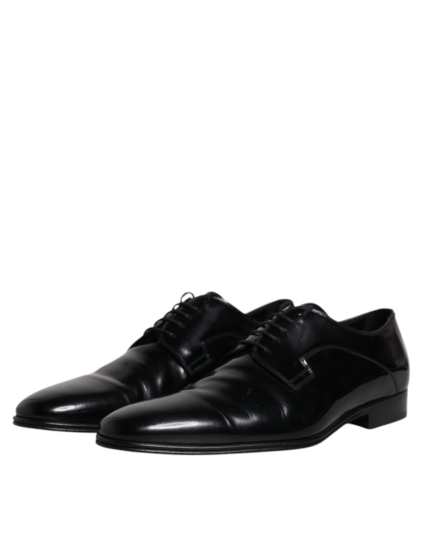 Dolce &amp; Gabbana – Schwarze Derby-Schuhe aus Leder zum Schnüren