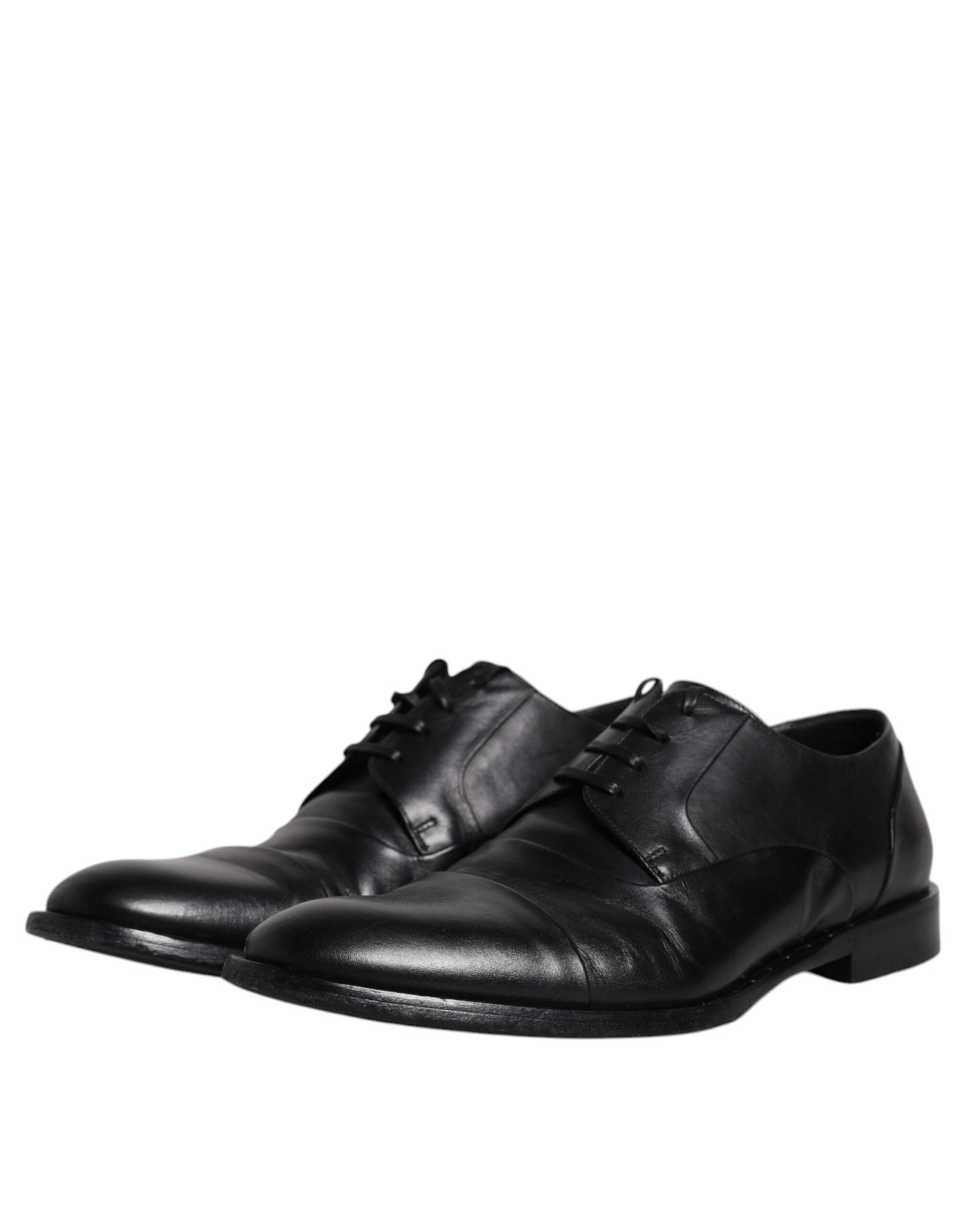 Dolce &amp; Gabbana – Derby-Schuhe aus schwarzem Leder für Herren