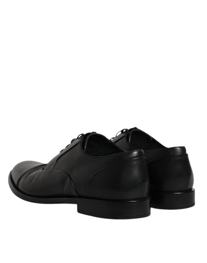 Dolce &amp; Gabbana – Derby-Schuhe aus schwarzem Leder für Herren