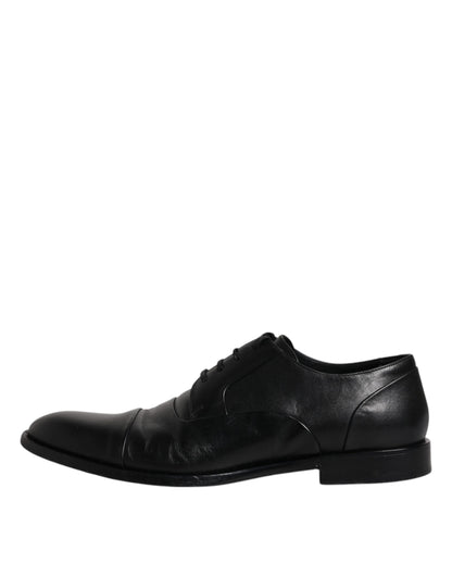 Dolce &amp; Gabbana – Derby-Schuhe aus schwarzem Leder für Herren