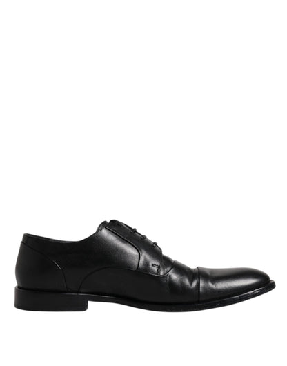 Dolce &amp; Gabbana – Derby-Schuhe aus schwarzem Leder für Herren