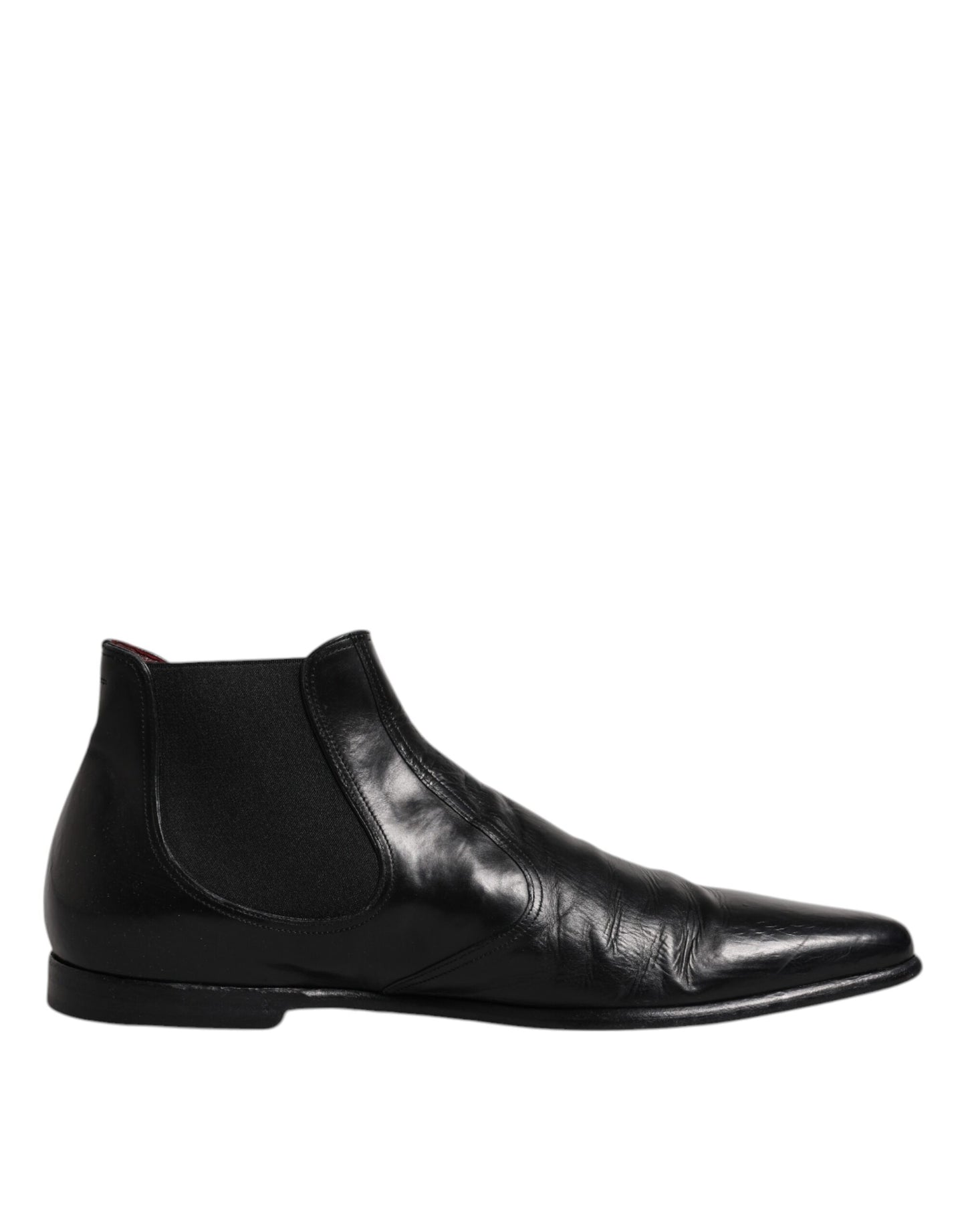 Dolce &amp; Gabbana Chelsea Boots aus schwarzem Leder für Herren