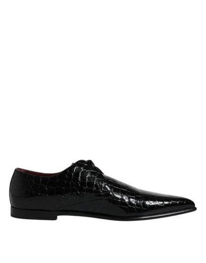 Dolce &amp; Gabbana – Derby-Schuhe für Herren aus exotischem Leder in Schwarz