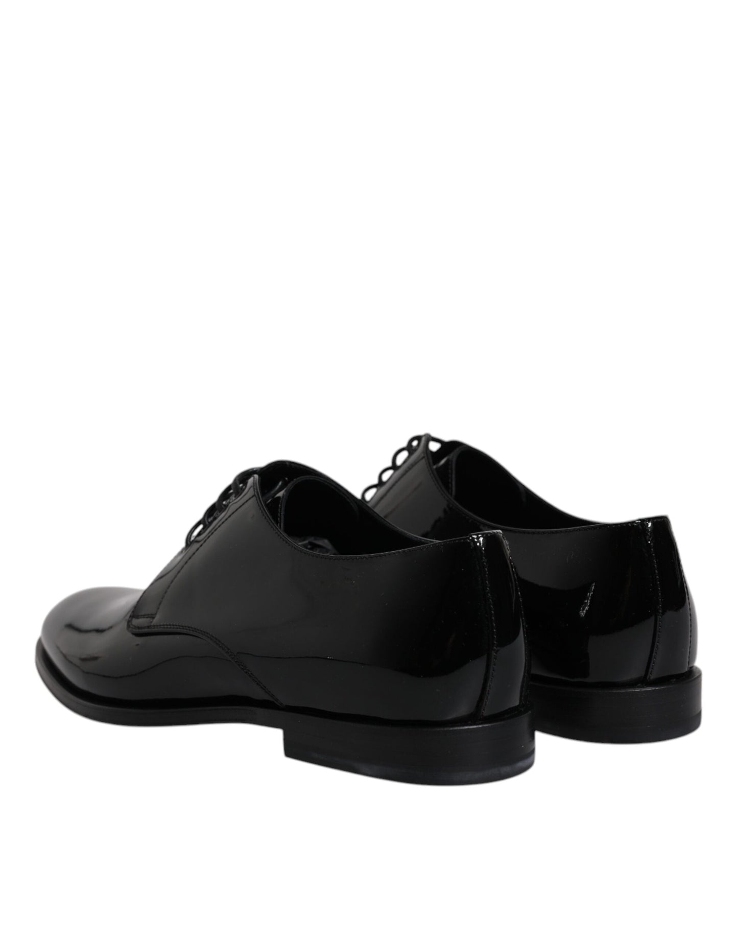 Dolce &amp; Gabbana – Derby-Schuhe aus schwarzem Lackleder