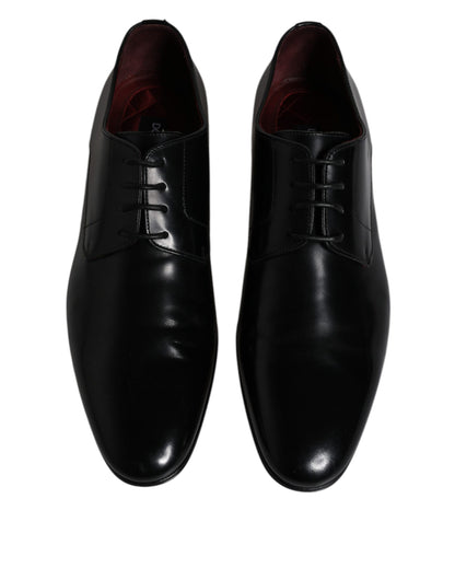 Dolce &amp; Gabbana – Derby-Schuhe aus schwarzem Leder für Herren