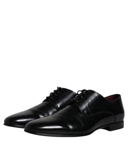 Dolce &amp; Gabbana – Derby-Schuhe aus schwarzem Leder für Herren