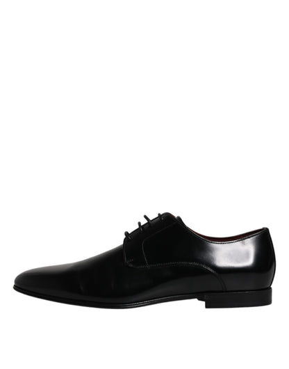 Dolce &amp; Gabbana – Derby-Schuhe aus schwarzem Leder für Herren