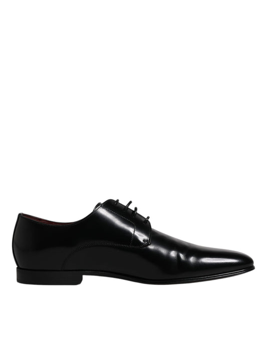 Dolce &amp; Gabbana – Derby-Schuhe aus schwarzem Leder für Herren