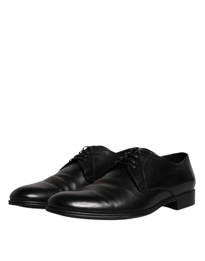 Dolce &amp; Gabbana – Derby-Schuhe aus schwarzem Leder für Herren