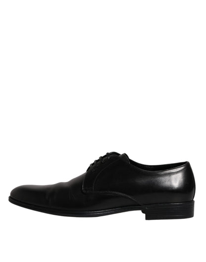 Dolce &amp; Gabbana – Derby-Schuhe aus schwarzem Leder für Herren