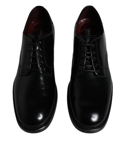 Dolce &amp; Gabbana – Derby-Schuhe aus schwarzem Leder für Herren