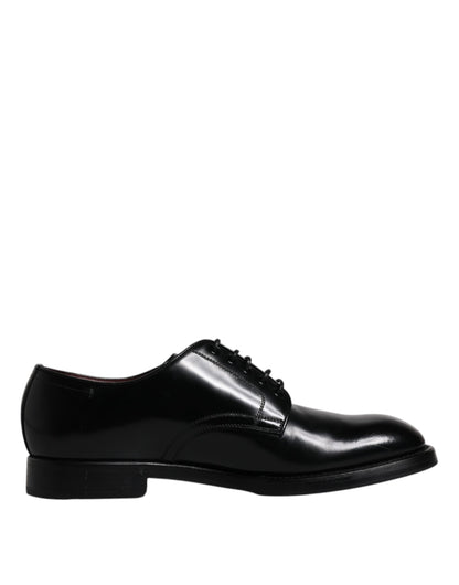 Dolce &amp; Gabbana – Derby-Schuhe aus schwarzem Leder für Herren