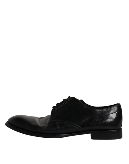 Dolce &amp; Gabbana – Formelle Derby-Schuhe aus schwarzem Leder für Herren