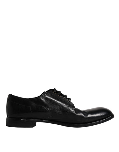 Dolce &amp; Gabbana – Formelle Derby-Schuhe aus schwarzem Leder für Herren