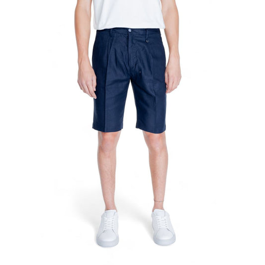 Antony Morato Blaue Leinenshorts