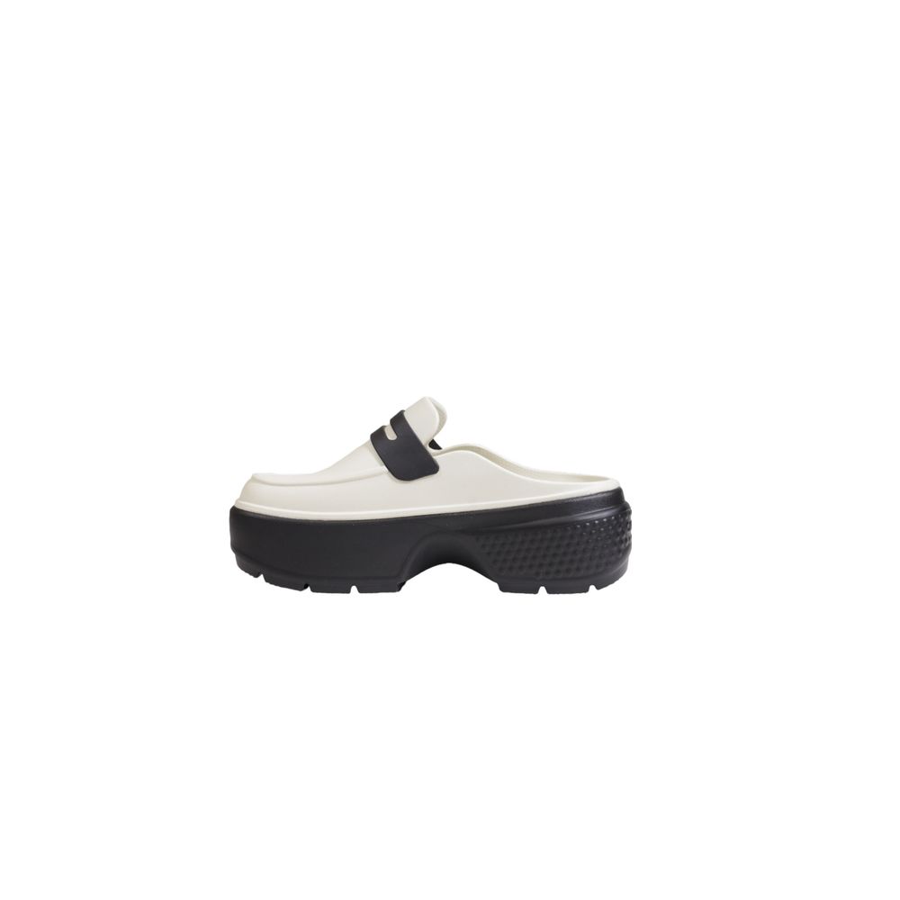 Crocs – Cremefarbene Synthetiksandalen