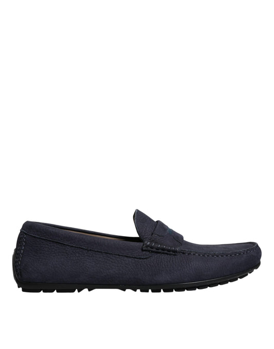 Dolce &amp; Gabbana - Slipper aus blauem Kalbsleder für Herren