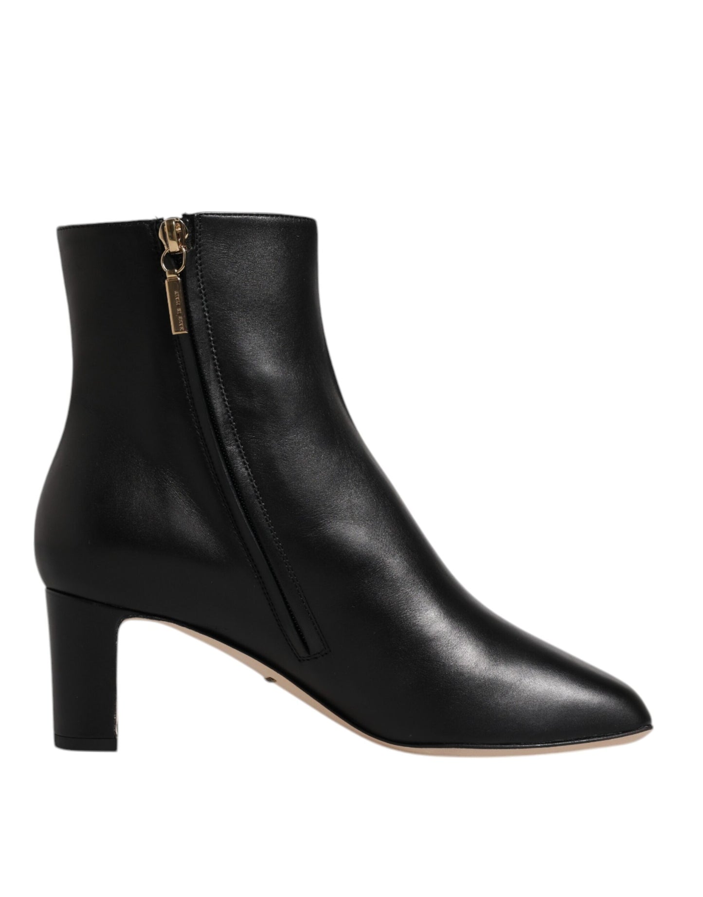 Dolce &amp; Gabbana – Schwarze Jackie-Stiefel aus Leder mit halbhoher Sohle