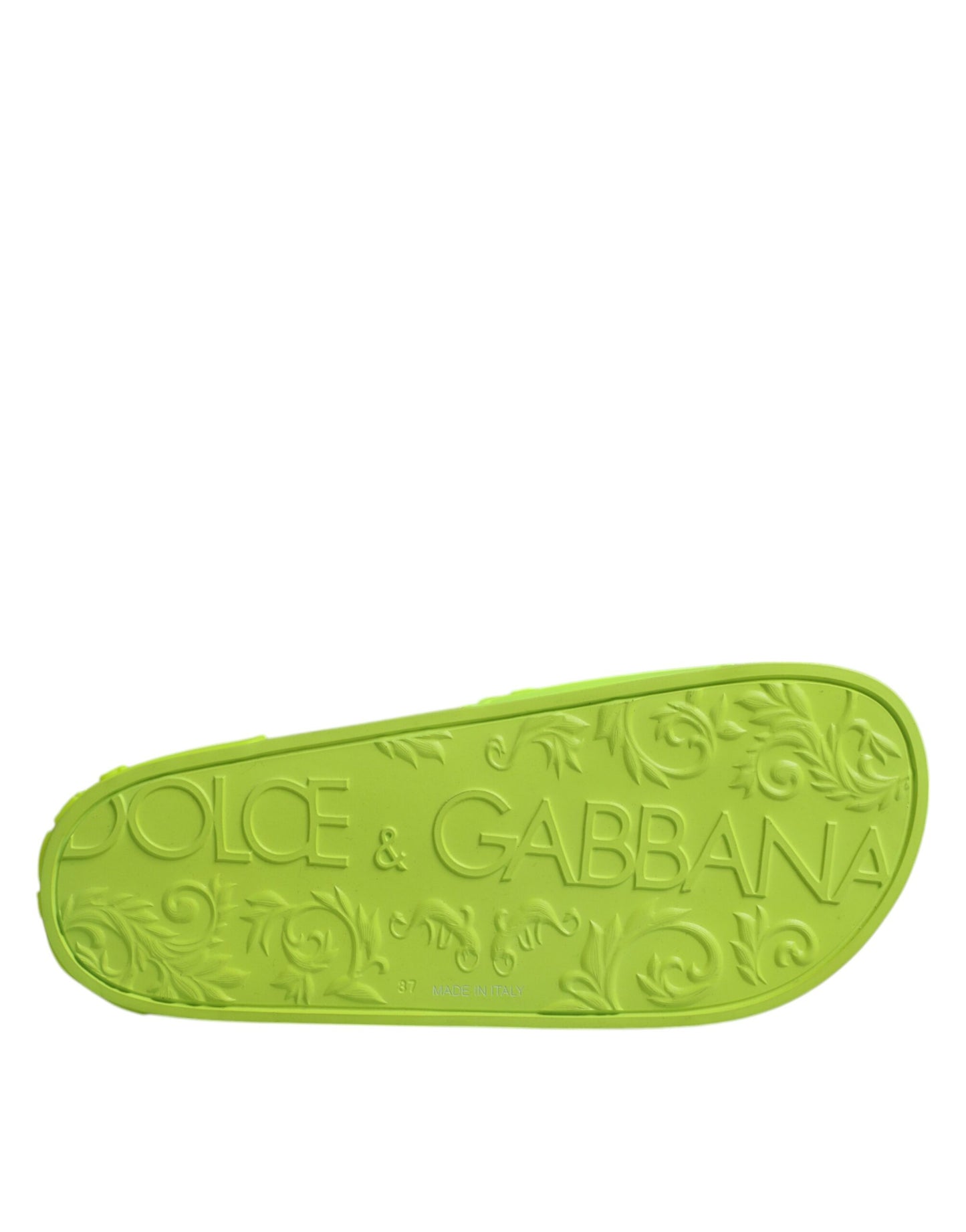 Dolce &amp; Gabbana Grüne Gummi-Sandalen mit Strandschuhen