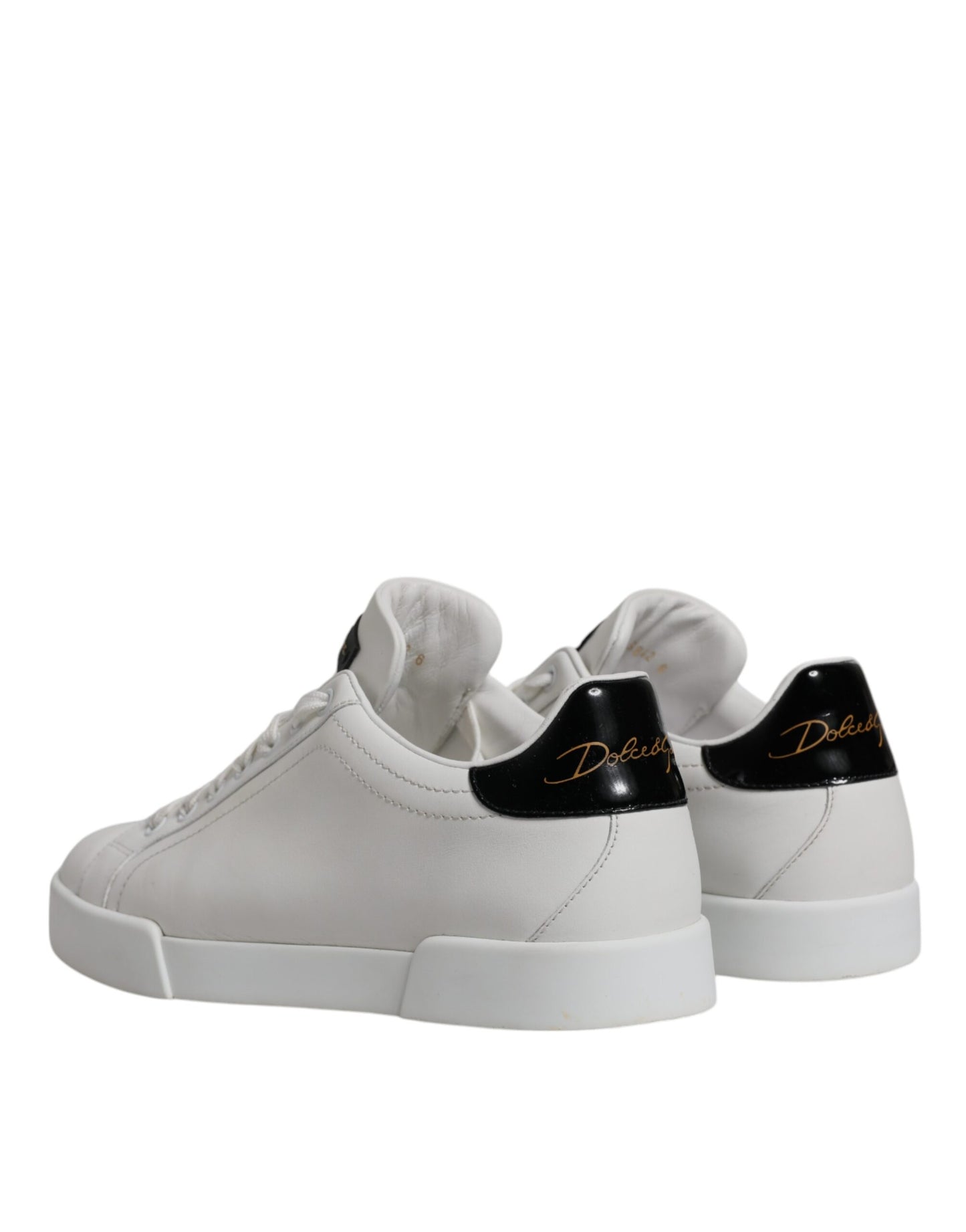 Dolce &amp; Gabbana – Klassische Sneakers aus weißem Leder mit niedrigem Schaft