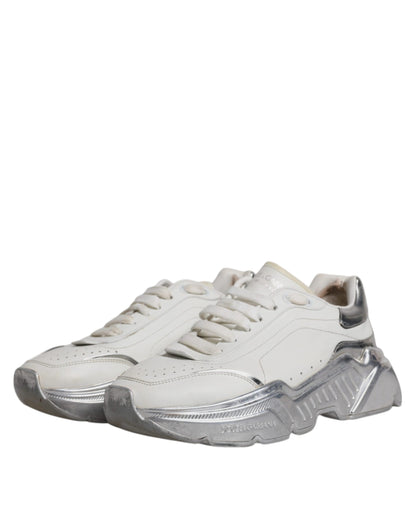 Dolce &amp; Gabbana Daymaster Low Top Sneakers in Weiß und Silber