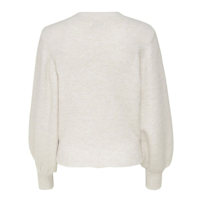 Only – Cremefarbener Polyesterpullover