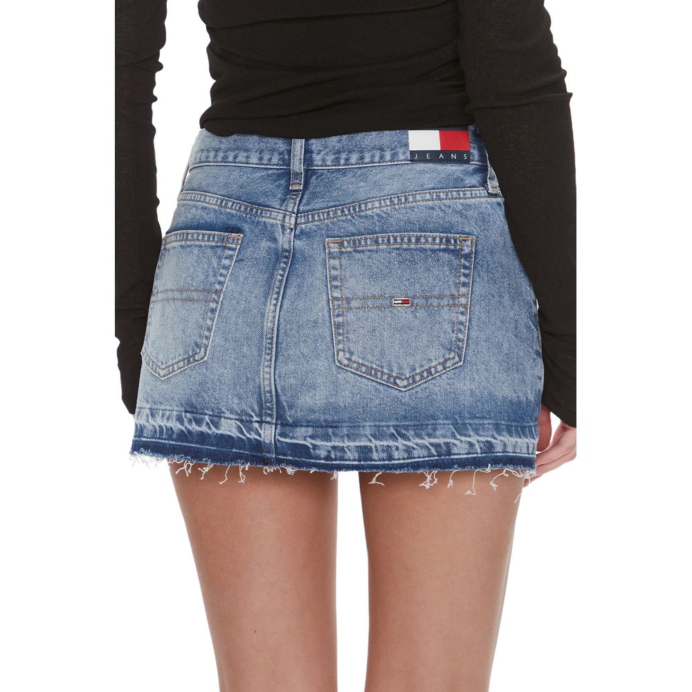 Tommy Hilfiger Jeans – Rock aus recycelter Baumwolle, Blau