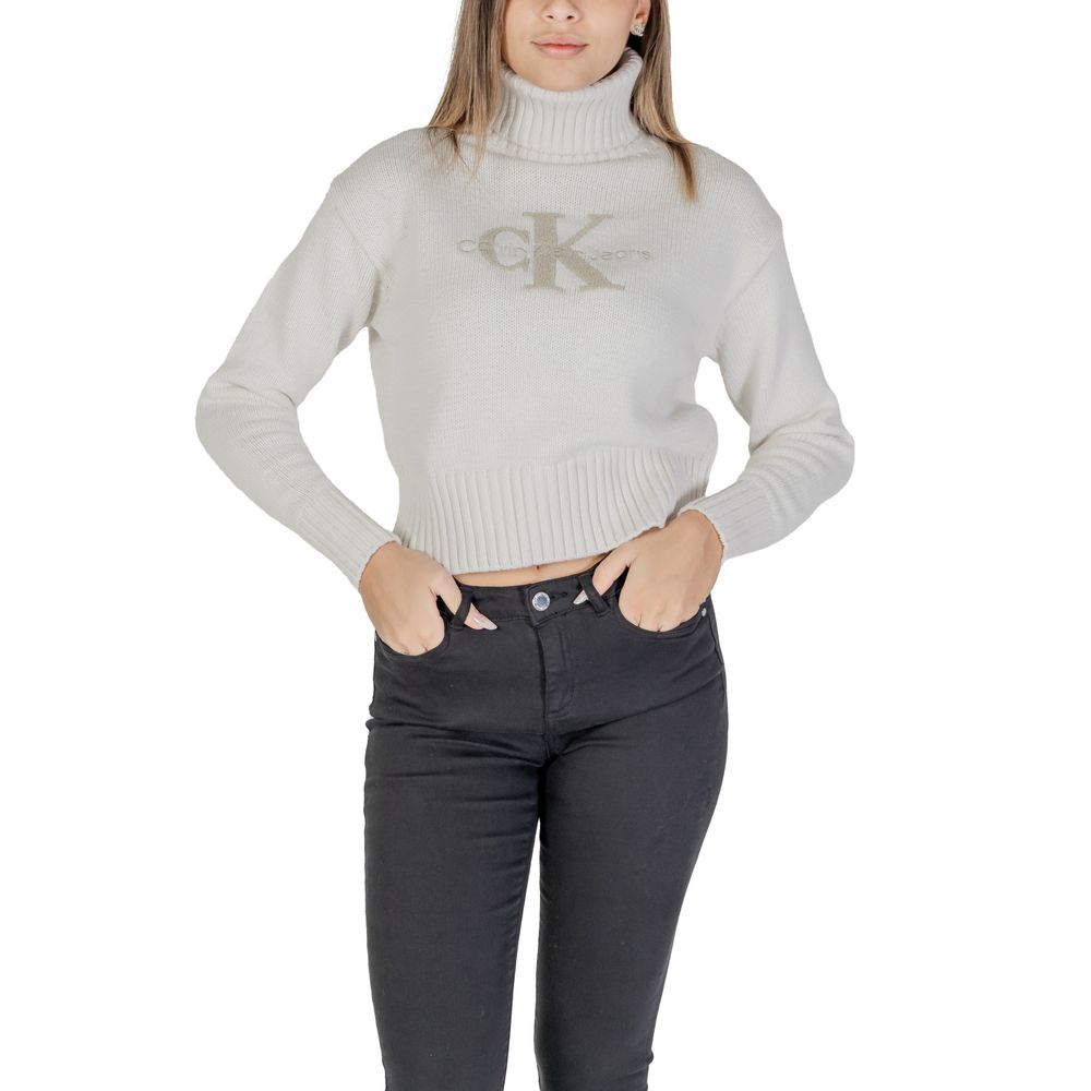 Calvin Klein Jeans Cream Cotton Sweater