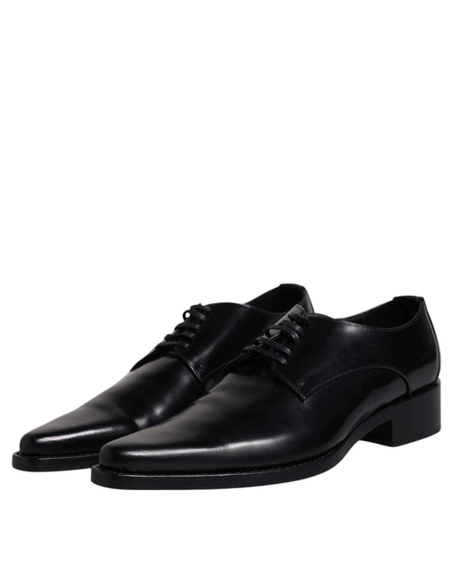 Dolce &amp; Gabbana – Derby-Schuhe aus schwarzem Lackleder für Herren