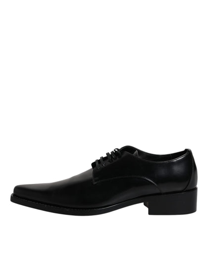 Dolce &amp; Gabbana – Derby-Schuhe aus schwarzem Lackleder für Herren