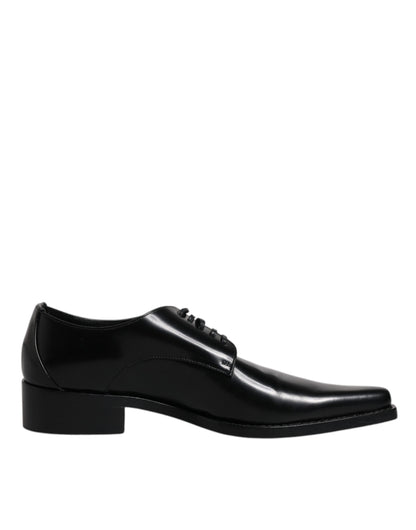 Dolce &amp; Gabbana – Derby-Schuhe aus schwarzem Lackleder für Herren