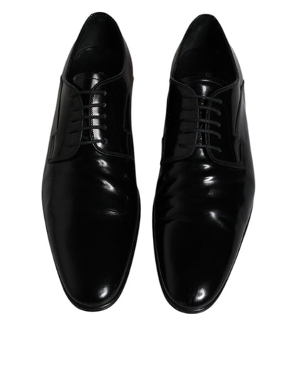 Dolce &amp; Gabbana – Derby-Schuhe aus schwarzem Lackleder für Herren