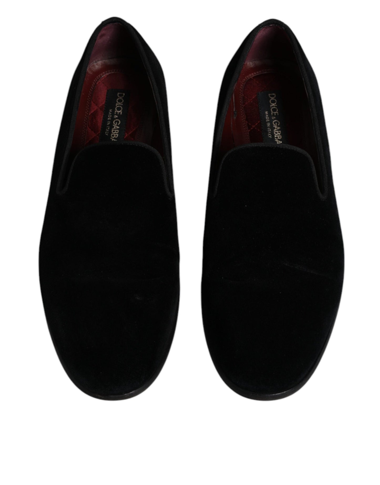 Dolce &amp; Gabbana – Schwarze Loafer aus Samt für formelle Herren